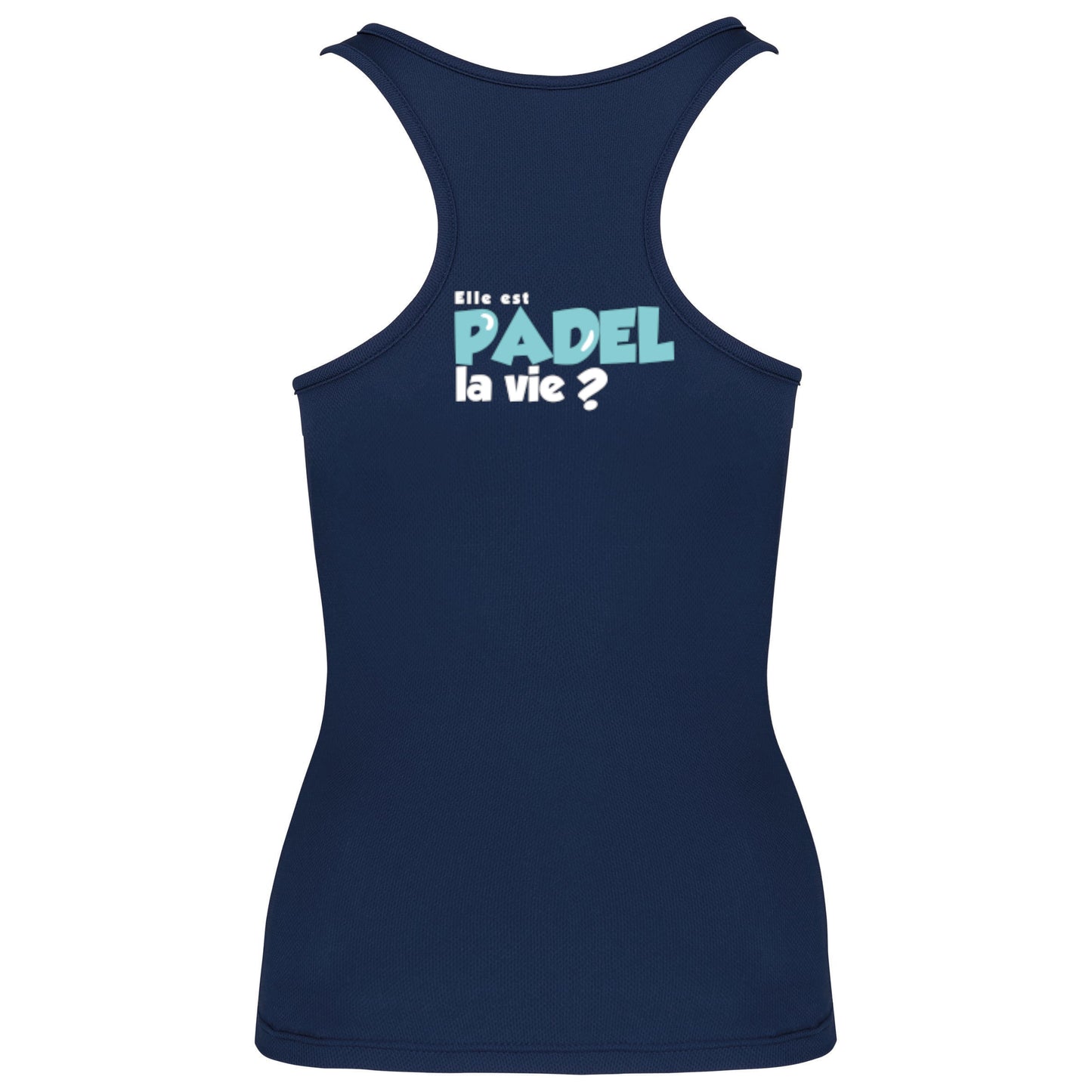 Débardeur Technique Marine – Phrase Cœur – Pack Turquoise