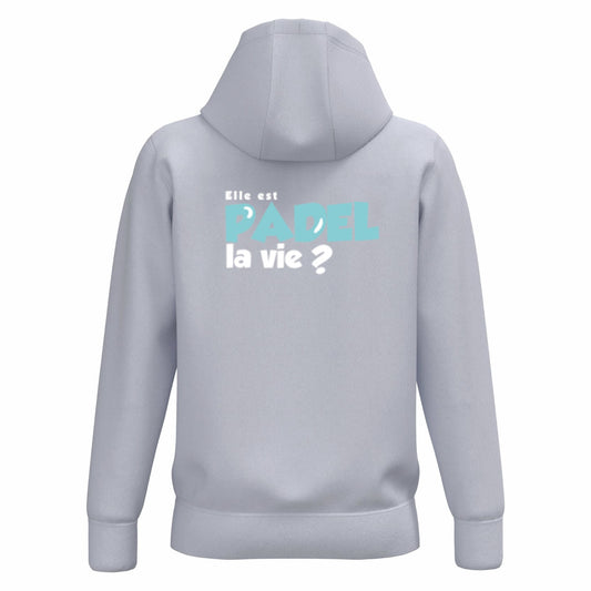 Sweat à capuche Blanc – Logo Coeur – Pack Turquoise