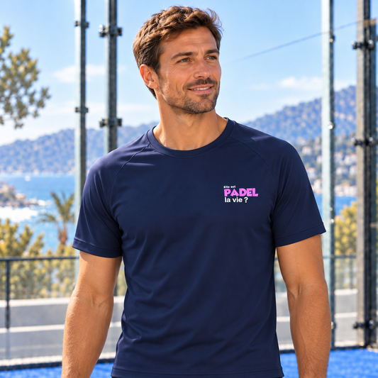 T-shirt Technique  Pack Marine / Rose