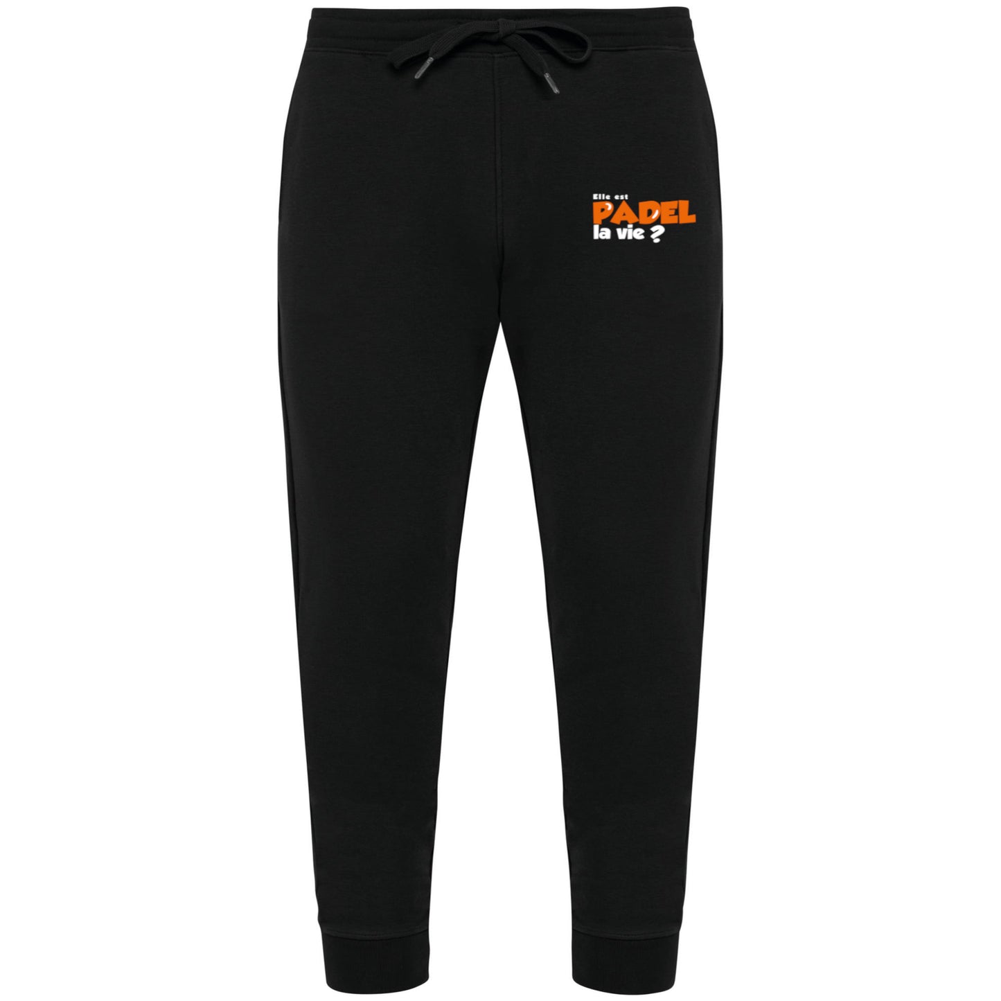 Bas de jogging Noir – Phrase jambe gauche– Pack Noir