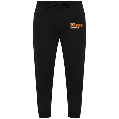 Bas de jogging Noir – Phrase jambe gauche– Pack Noir