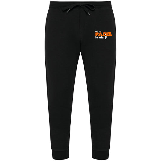 Bas de jogging Noir – Phrase jambe gauche– Pack Noir