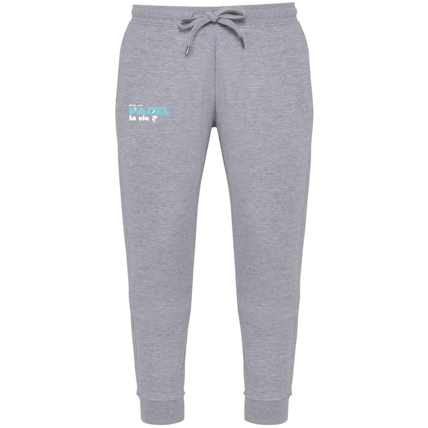 Bas de jogging Gris Souris – phrase jambe droite– Pack Turquoise