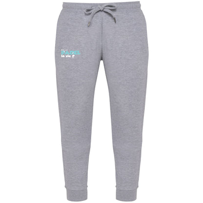 Bas de jogging Gris Souris – phrase jambe droite– Pack Turquoise