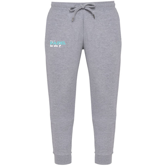 Bas de jogging Gris Souris – phrase jambe droite– Pack Turquoise