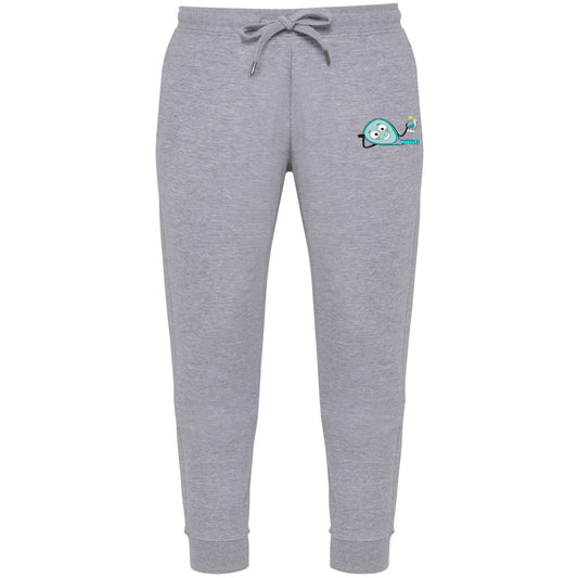 Bas de jogging Gris clair – raquette jambe gauche– Pack Turquoise