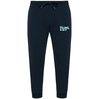 Bas de jogging Marine – Logo Jambe gauche – Pack Turquoise