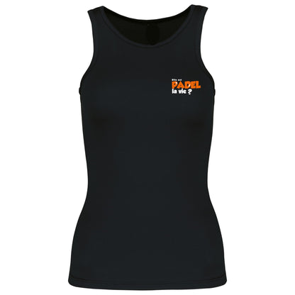 Débardeur Technique Noir – Phrase Cœur – Pack Noir