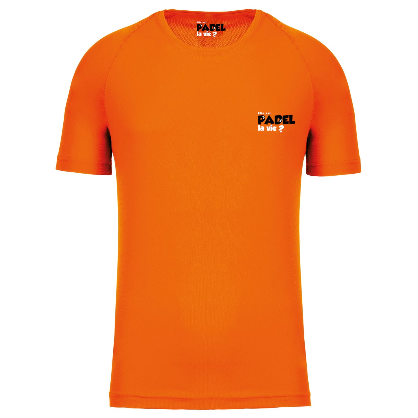 T-shirt Technique Orange – Phrase Cœur – Pack Noir