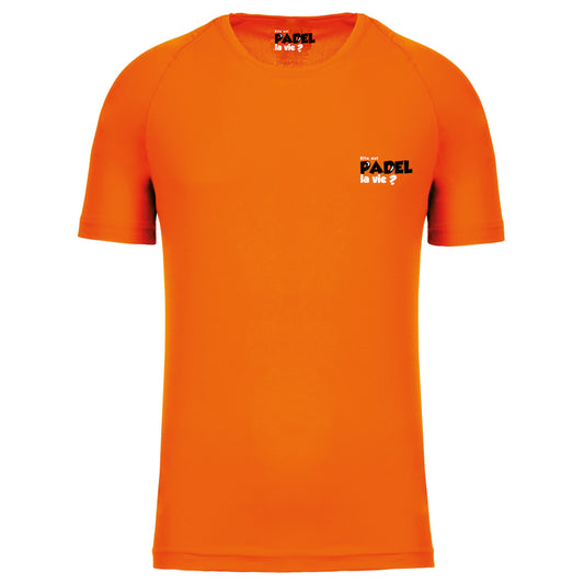 T-shirt Technique Orange – Phrase Cœur – Pack Noir