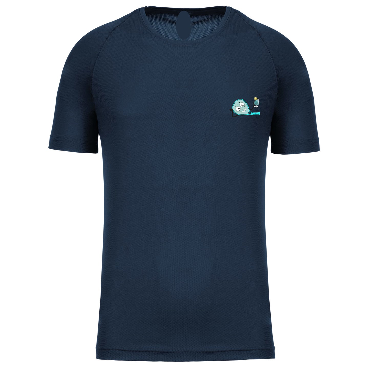 T-shirt Technique Marine – Logo Cœur – Pack Turquoise
