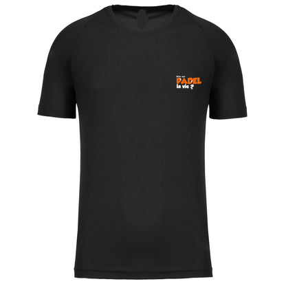 T-shirt Technique Noir – Phrase Cœur – Pack Noir