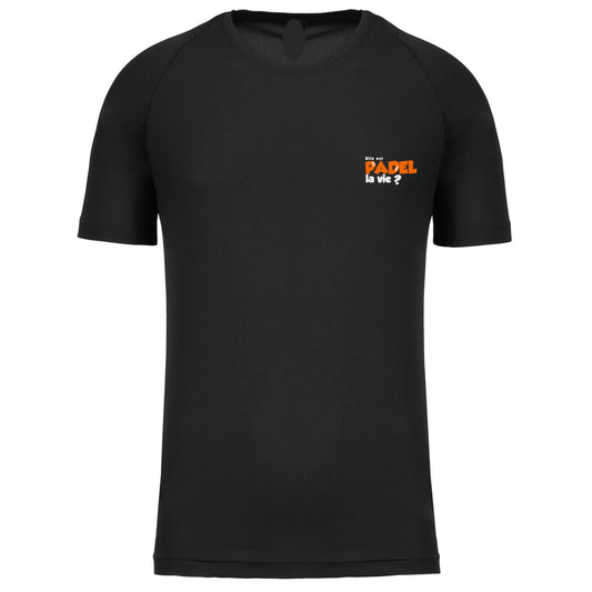 T-shirt Technique Noir – Phrase Cœur – Pack Noir