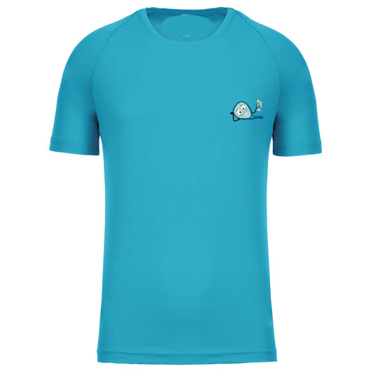 T-shirt Technique Turquoise – Logo Cœur – Pack Turquoise
