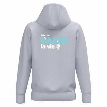 Sweat à capuche Blanc – Logo Coeur – Pack Turquoise