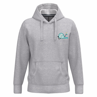 Sweat à capuche Gris Clair – phrase Dos – Pack Turquoise