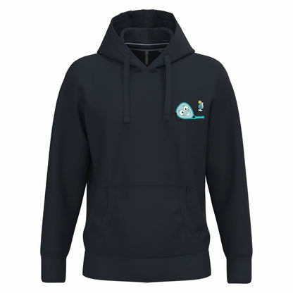 Sweat à capuche Marine  – logo Coeur– Pack Turquoise