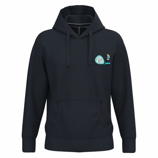 Sweat à capuche Marine  – logo Coeur– Pack Turquoise