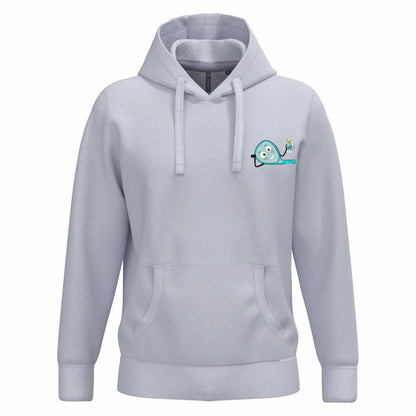 Sweat à capuche Blanc – Logo Coeur – Pack Turquoise